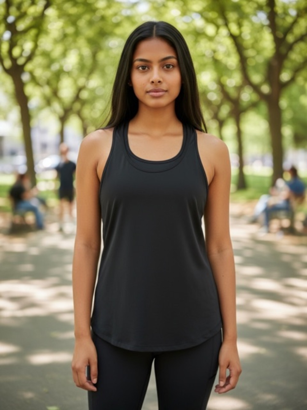 Athleta Women's Black Racerback Tank Top